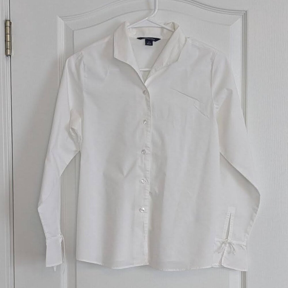 Lands End white button down shirt